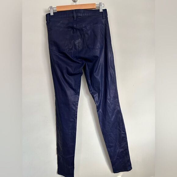 J Brand Maria Coated High Rise Skinny Jeans in Blueberry - Picture 5 of 12